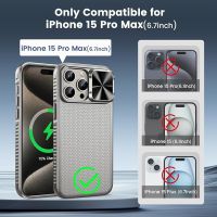HWeggo за iPhone 15 Pro Max - Магнитен, MagSafe, Степен на Удароустойчивост, 6.7", Титаний., снимка 6 - Калъфи, кейсове - 45143267
