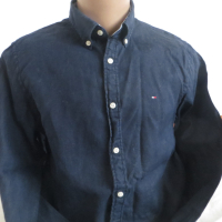 Мъжка риза с дълъг ръкав от лен Tommy Hilfiger, снимка 1 - Ризи - 45060356