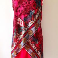Desigual червена авангардна рокля , снимка 1 - Рокли - 45452859