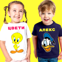 Детска персонализирана тениска с име и картинка 2-14г., снимка 3 - Детски тениски и потници - 44996312