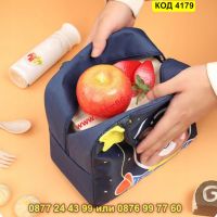 Термо чанта за храна Еднорог с термоизолационно вътрешно покритие и дръжки - КОД 4179, снимка 6 - Други - 45525526