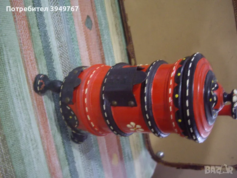  Дървена миниятюра на стара печка., снимка 1