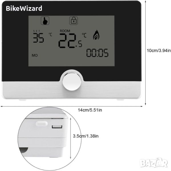 Програмируем термостат Цифров 7-дневен интелигентен регулатор за отоплителна система  НОВ, снимка 1