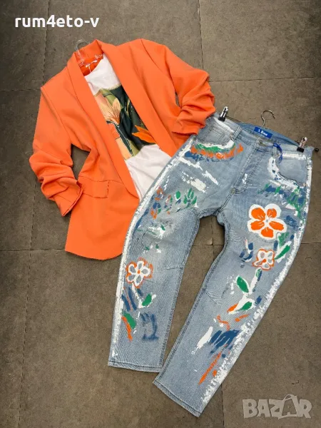 Цветни атрактивни дънки, снимка 1