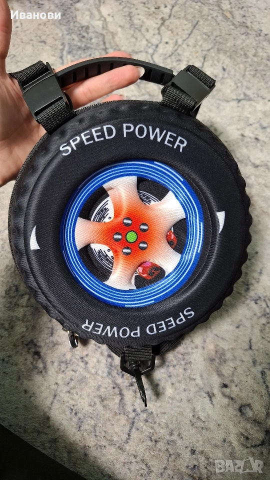 Ефектна раница за момче във формата на гума на кола, снимка 1