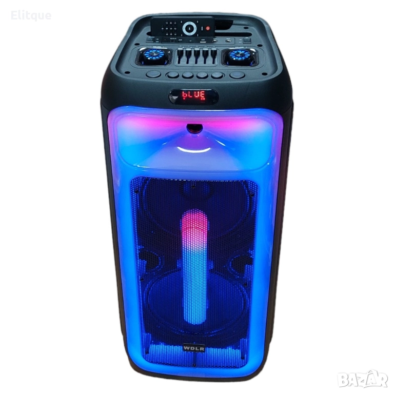 Преносима светеща караоке тонколона с микрофон и дистанционно управление  DR-1028, снимка 1