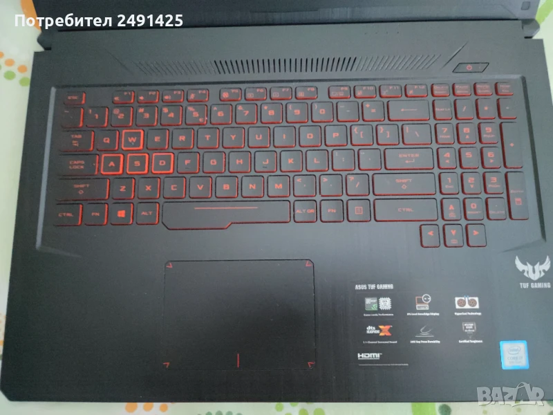 Геймърски лаптоп ASUS TUF FX705GM, 17.3", Intel® i7, GTX 1060 6 GB, снимка 1