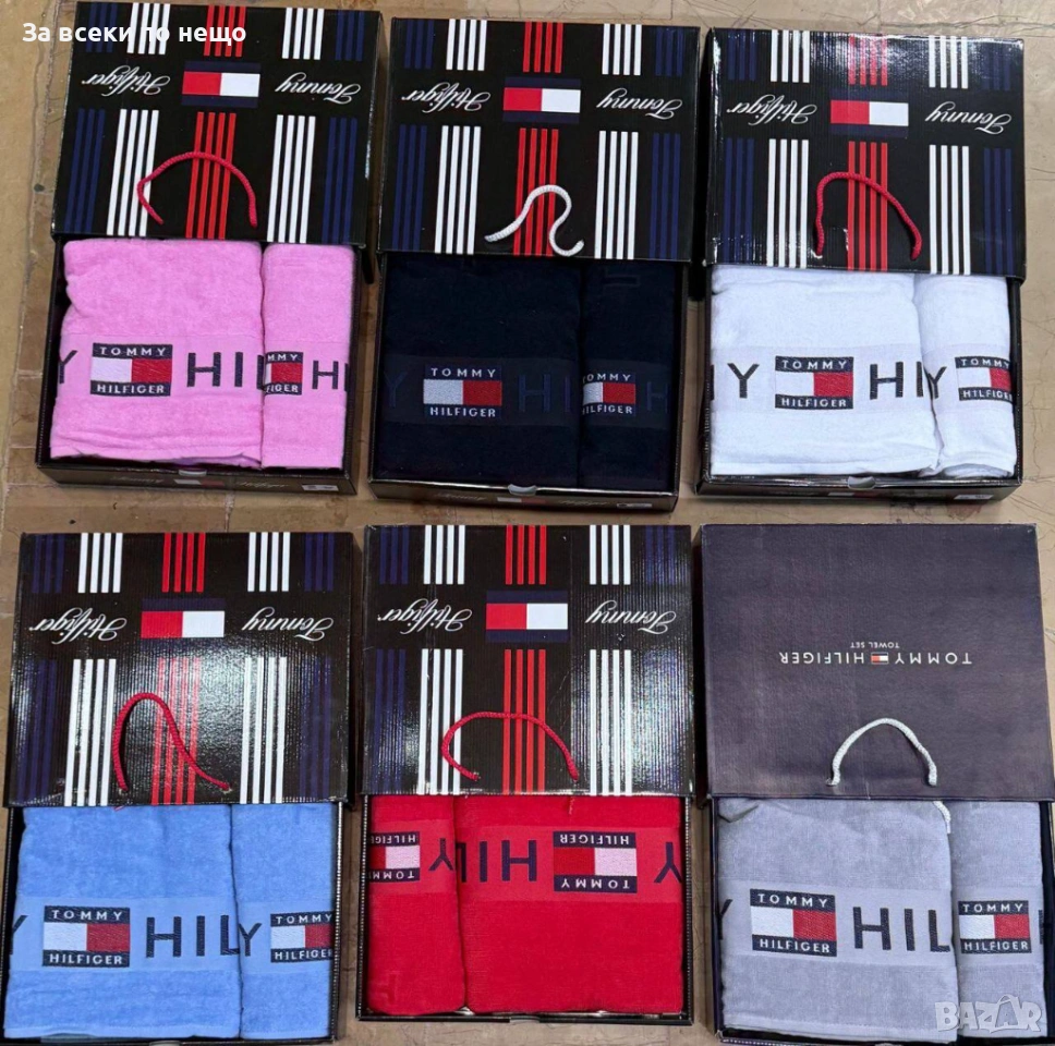 Tommy Hilfiger Луксозни Хавлии - 2бр. в кутия Томи Хилфигер - Налични Различни Цветове Код SK879, снимка 1