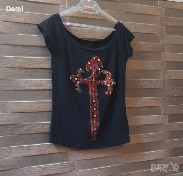 Дамска черна тениска Richmond , снимка 1