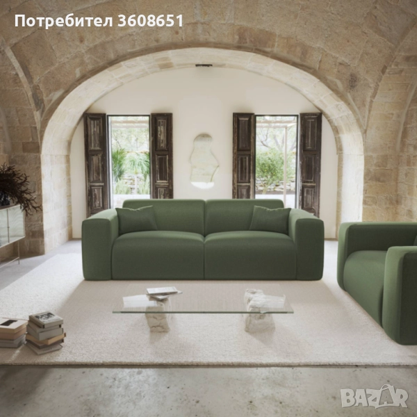 Разтегателен диван Express с матрак Dunlopillo 160 см, тъкан плат MYRA, снимка 1