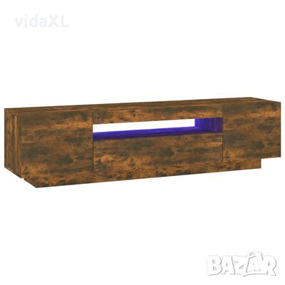 vidaXL ТВ шкаф с LED осветление, опушен дъб, 160x35x40 см(SKU:815726, снимка 1