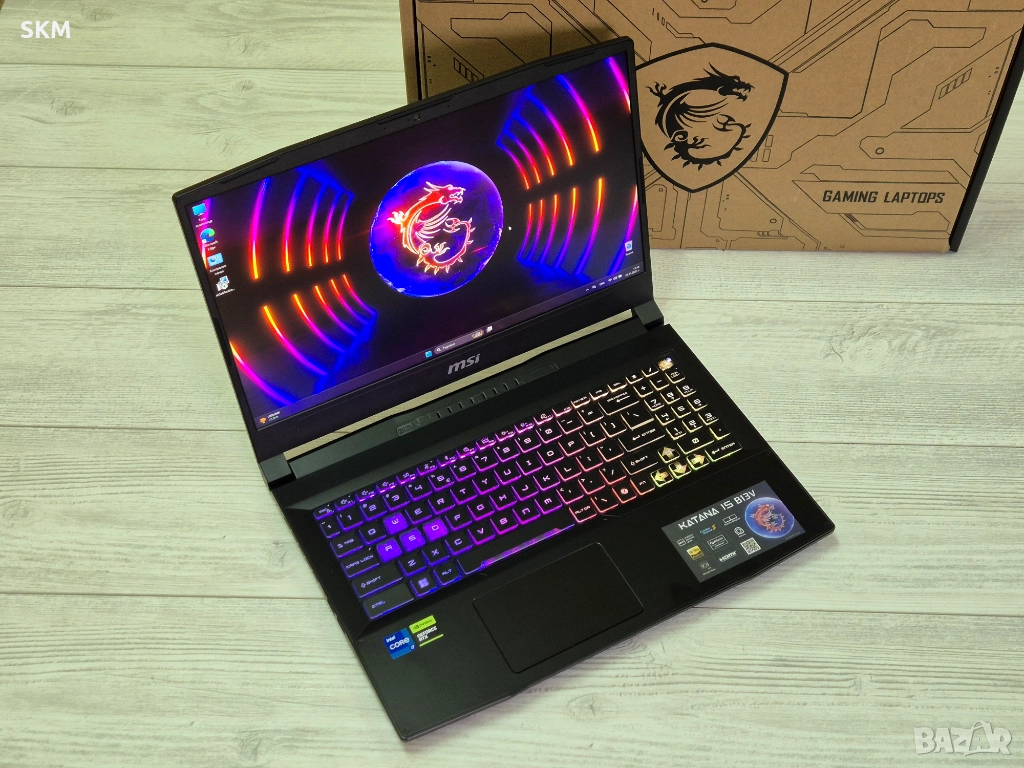ГАРАНЦИЯ RTX4070|i7|QHD 165hz|512GB SSD|16RAM лаптоп msi мси katana катана laptop gaming гейминг, снимка 1