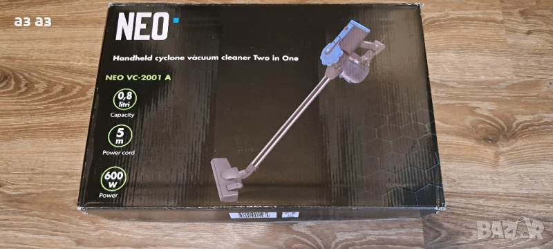 Вертикална прахосмукачка 2в1 без торба -NEO VCS-600, снимка 1