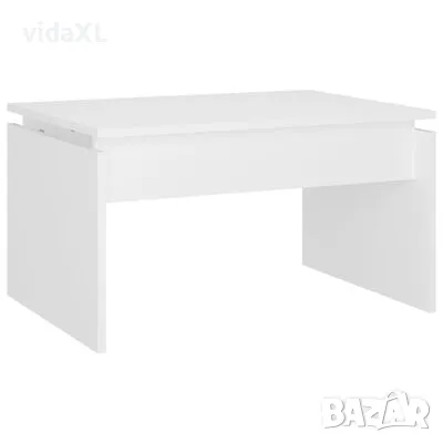 vidaXL Маса за кафе, бяла, 68x50x38 см, инженерно дърво(SKU:808332), снимка 1