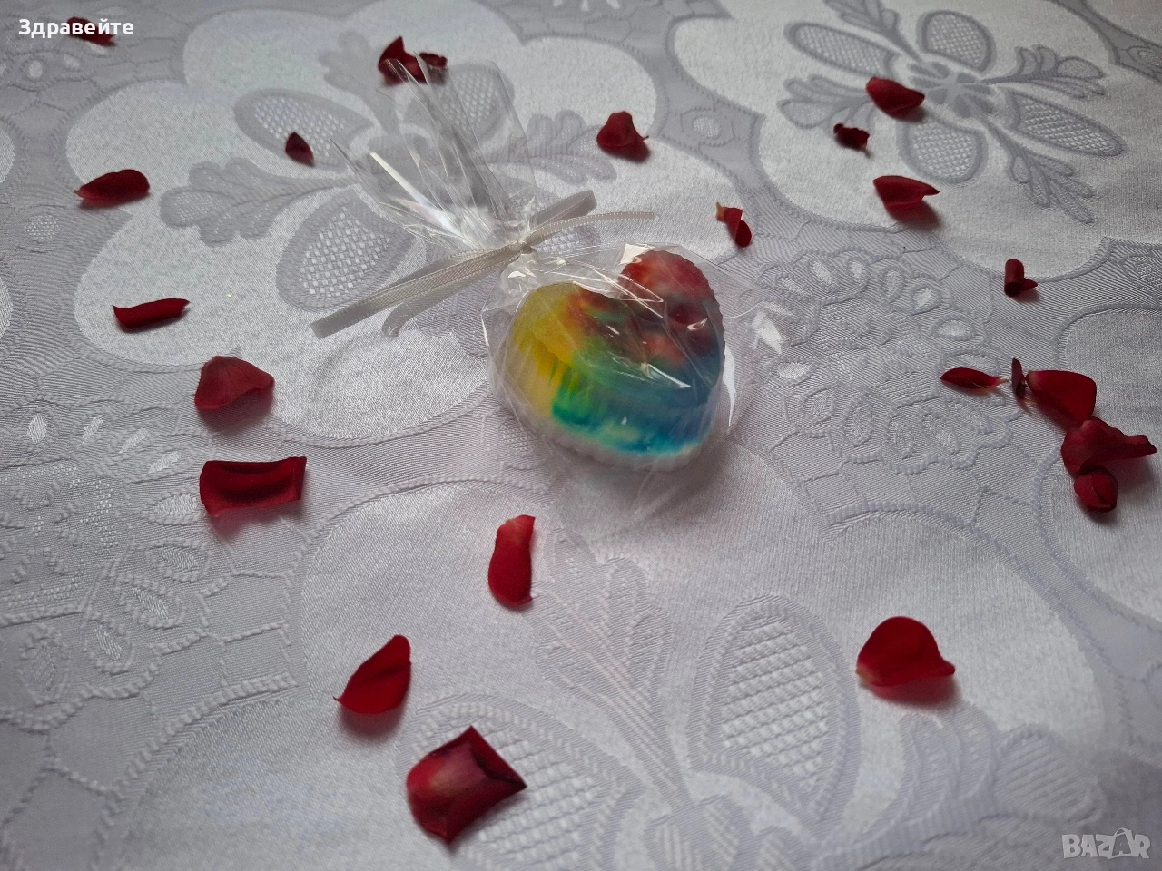 Глицеринови сапунчета сърце с неустоими аромати и хипоалергенни съставки, снимка 1