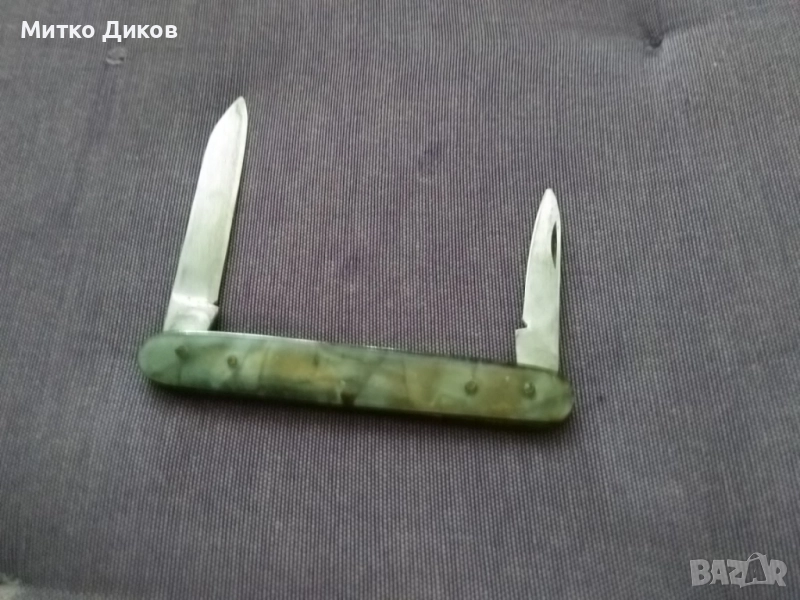 Сърп и чук джобно ножче от соца седеф №9, снимка 1