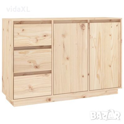 vidaXL Сайдборд, 111x34x75 см, бор масив(SKU:813814, снимка 1