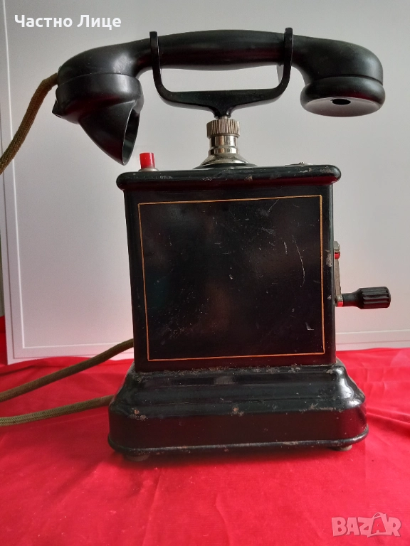 1920г. Стар Метален Телефон с Манивела, снимка 1