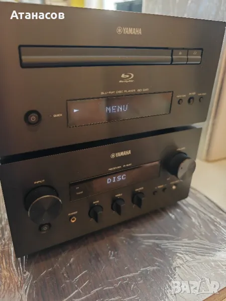 Yamaha R 840 усилвател с тунер и BD-940 Blu-ray плейър и дистанционно , снимка 1