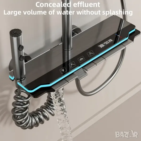 🌟 Луксозен душ панел с LED дисплей и скрито изливане – Модерен комфорт от BBConstruction! 🌟, снимка 1