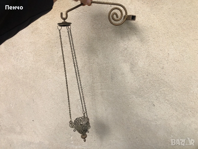 старо бронзово кандило, снимка 1
