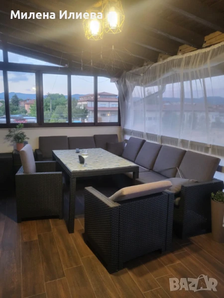 градински комплект 9части техноратан антрацит, снимка 1