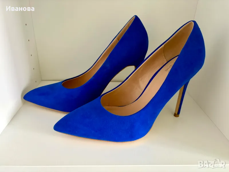 Елегантни сини токчета. Обувки в син цвят, снимка 1