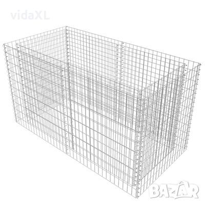 vidaXL Габион повдигната леха, стомана, 180x90x100 см, сребрист(SKU:142366, снимка 1