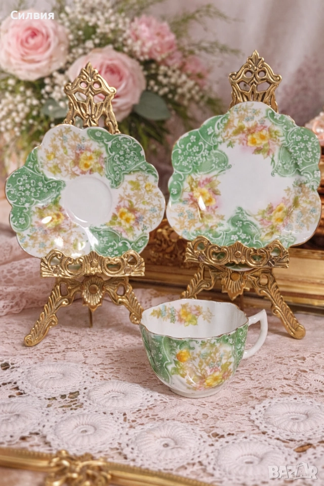 Антикварен троен сет , снимка 1