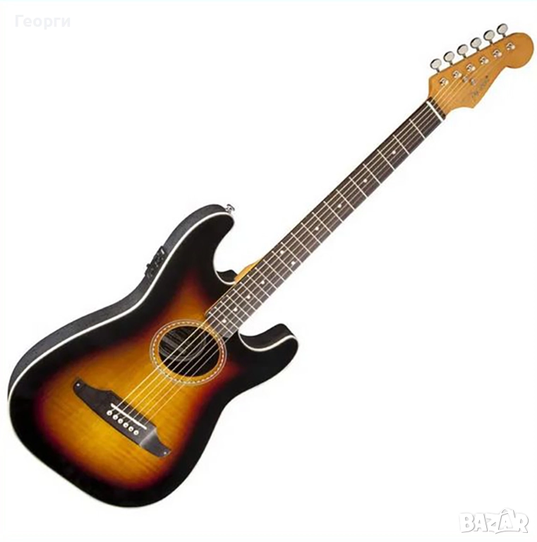 Продавам електроакустична китара Fender Stratacoustic Sunburst, снимка 1