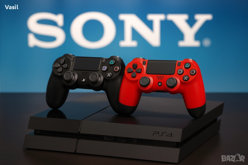 Sony Playstation 4 + 2 оригинални джойстика (ПРОМО цена 240лв), снимка 1