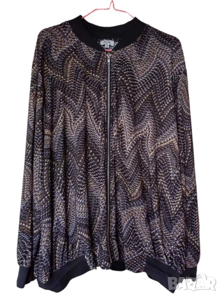 Дамско леко яке с цип Plus Size, 90% полиестер, 75х72 см, 52/54, снимка 1