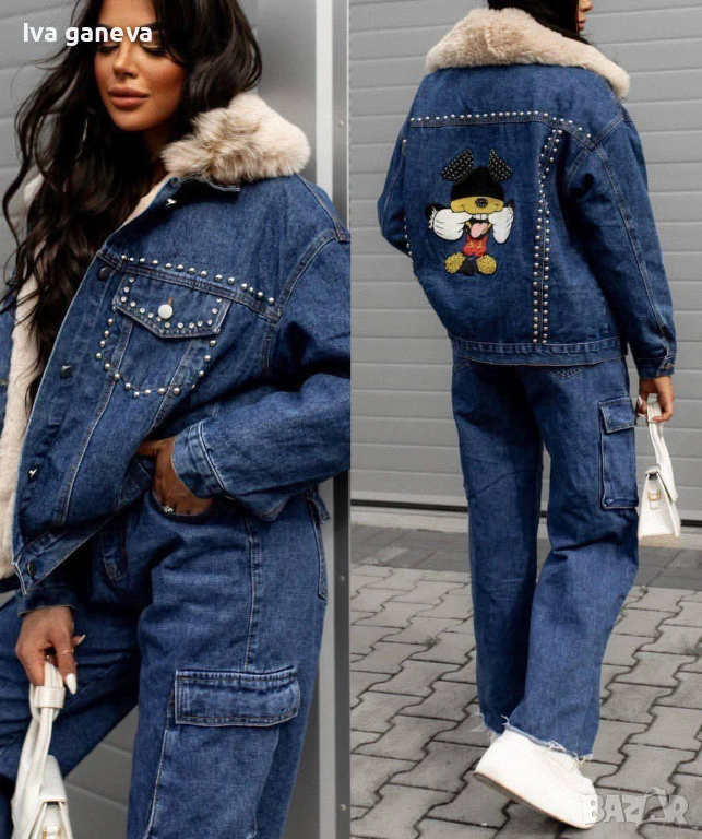 Дънково яке с пух , снимка 1