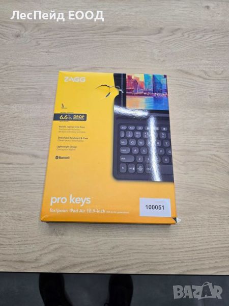 Клавиатура ZAGG, Keyboard Pro Keys, Apple iPad Air 10.9, Black/Gray, снимка 1