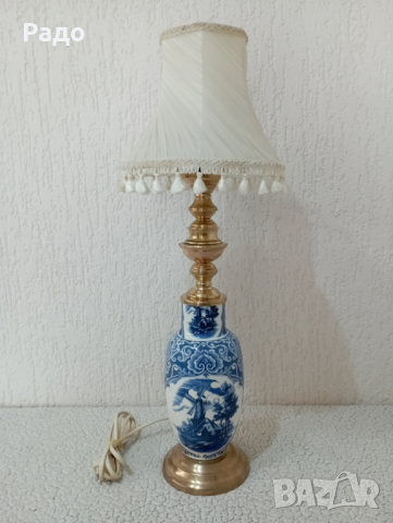 Комплект от две старинни порцеланови лампи - лампа, снимка 2 - Антикварни и старинни предмети - 45005524