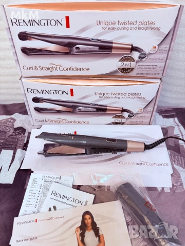 Преса за къдрене и изправяне на коса Remington S6606 Curl and Straight Confidence 