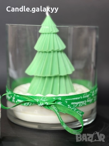 Коледна Елха, Соева Свещ, снимка 2 - Декорация за дома - 52583667