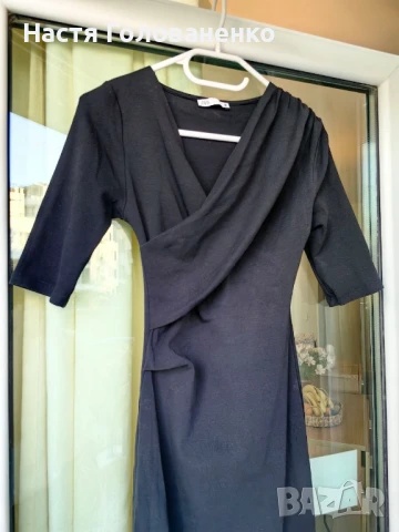Рокля черна Zara, снимка 3 - Рокли - 50499522