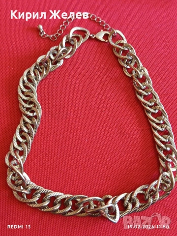 Масивно сребристо колие много красив стилен дизайн 51886