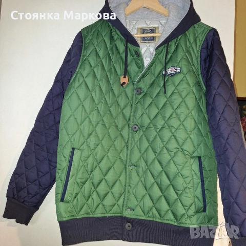 Ново мъжко яке в зелено и синьо, снимка 4 - Якета - 52590136