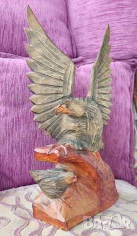 Дървени фигурки, статуетка деца на люлка, мъж, орел, снимка 8 - Статуетки - 53922754