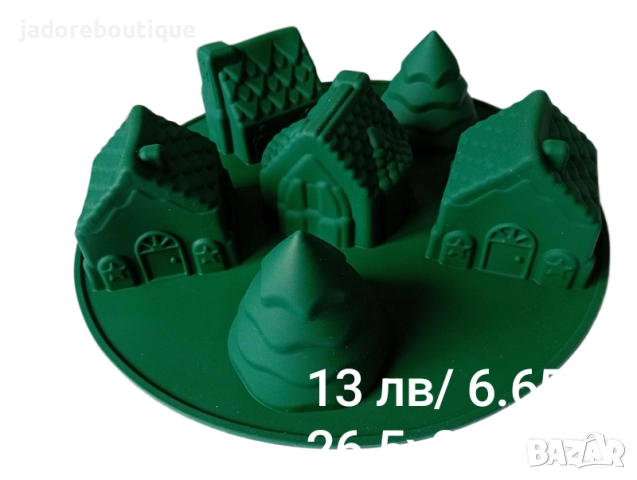 Силиконов молд Коледни фигурки различни видове за бонбони, свещи, гипсови отливки и други, снимка 8 - Форми - 46950732