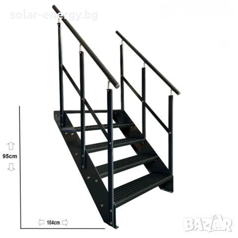 Метално стълбище 5 стъпала | Външни стълби | Поцинковано