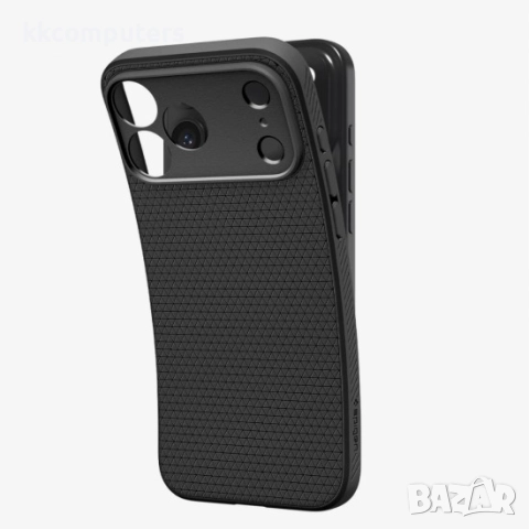 Оригинален кейс Spigen Liquid Air, За iPhone 17 Pro (6.3), Черен и Протектор , снимка 3 - Калъфи, кейсове - 51922863