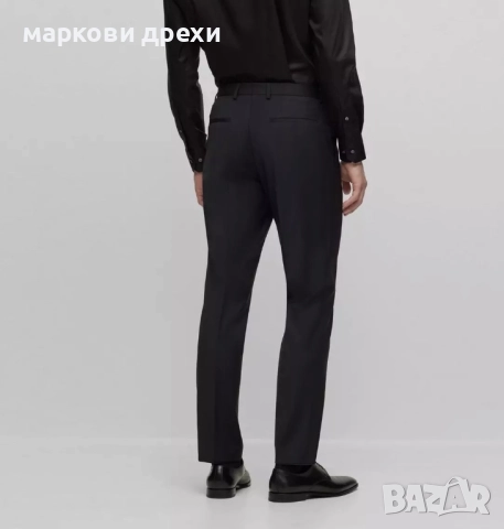 HUGO BOSS REGULAR-FIT TROUSERS IN VIRGIN-WOOL SERGE 52, снимка 2 - Панталони - 52725764