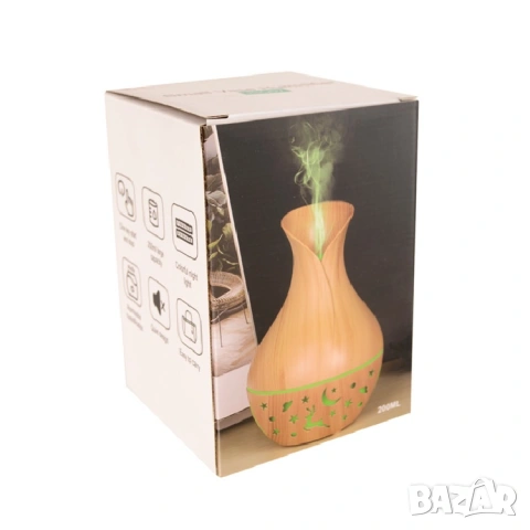  2в1 овлажнител и ароматизатор LED с форма на ваза с етерично масло подарък, снимка 3 - Други - 54018993