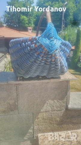 Плетена кошница , снимка 2 - Антикварни и старинни предмети - 51343923