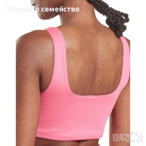 Дамски потник reebok workout ready rib bra pink, снимка 2 - Потници - 46690254