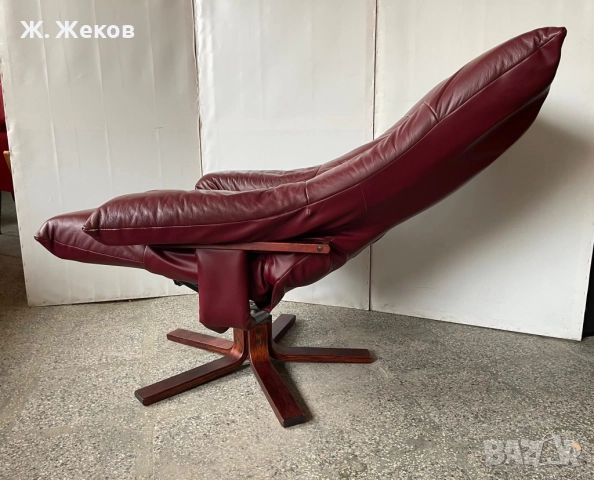 Кожено кресло, снимка 4 - Дивани и мека мебел - 52886506