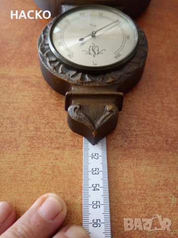 Метеорологична Станция от Махагон ТЕРМОМЕТЪР,БАРОМЕТЪР и ХИДРОМЕТЪР Внос от Нидерландия, снимка 5 - Други - 54088969